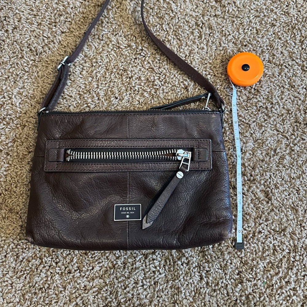 Fossil Dark Brown Leather Crossbody Bag - Picture 4 of 4